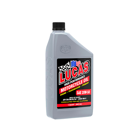 ACEITE MINERAL SAE 20W50 X 1/4 DE ALTO RENDIMIENTO PARA MOTOCICLETAS - LUCAS