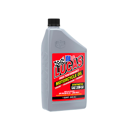 ACEITE SINTETICO SAE 20W-50 X 1/4 DE ALTO RENDIMIENTO PARA MOTOCICLETAS (10702) - LUCAS