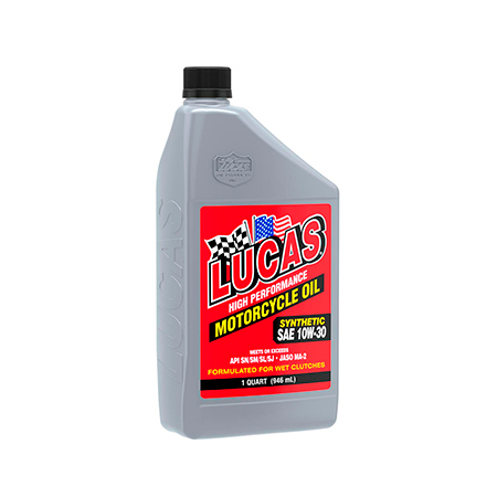 ACEITE SINTETICO SAE 10W30 PARA MOTOCICLETA EN 1/4 - LUCAS