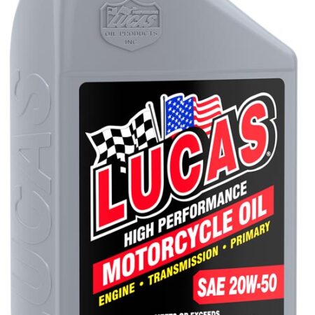 ACEITE MINERAL SAE 20W50 X 1/4 DE ALTO RENDIMIENTO PARA MOTOCICLETAS - LUCAS