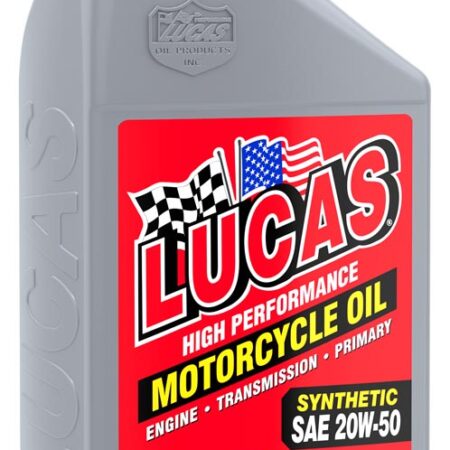 ACEITE SINTETICO SAE 20W-50 X 1/4 DE ALTO RENDIMIENTO PARA MOTOCICLETAS (10702) - LUCAS