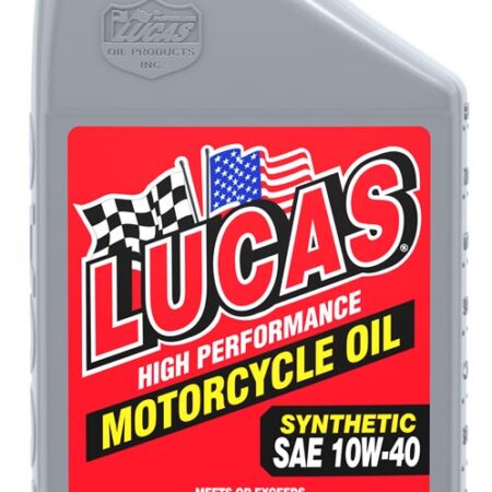 ACEITE SINTETICO SAE 10W40 PARA MOTOCICLETA EN 1/4 - LUCAS